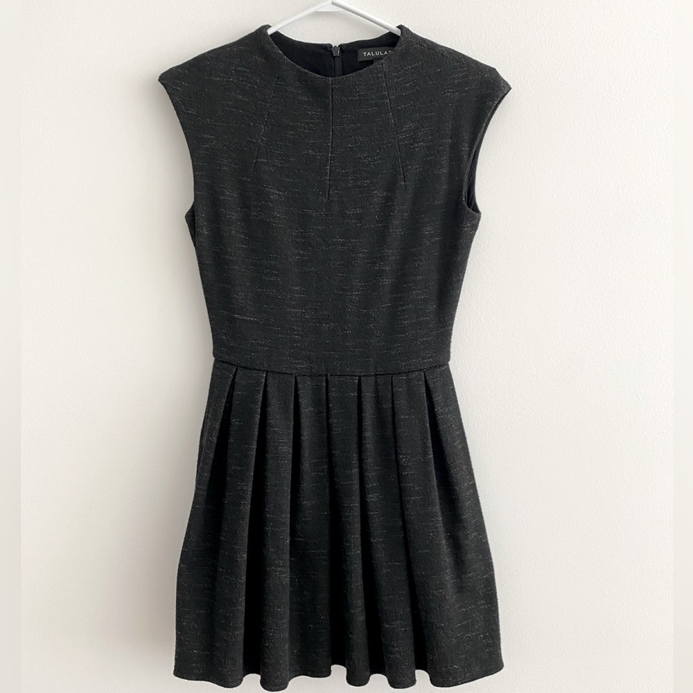 Talula Dark Grey Pleated Dress, Size 4